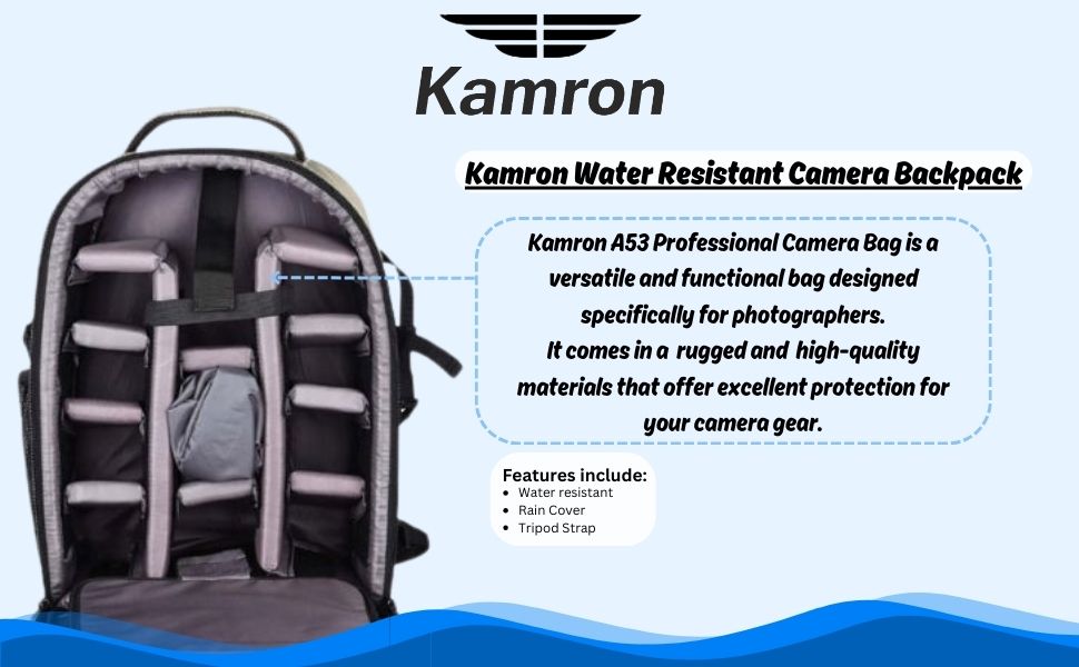 Kamron A53 Waterproof DSLR Backpack Camera Bag