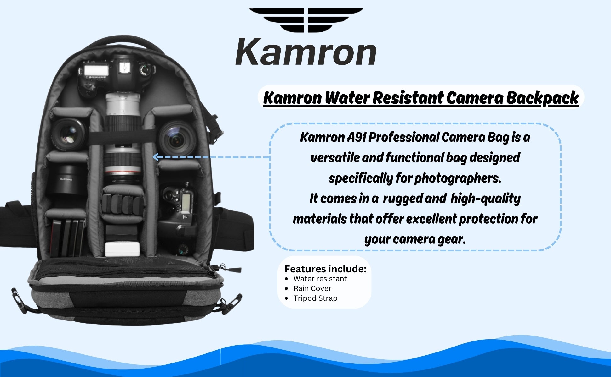 Kamron P91 Pro Backpack Camera Bag