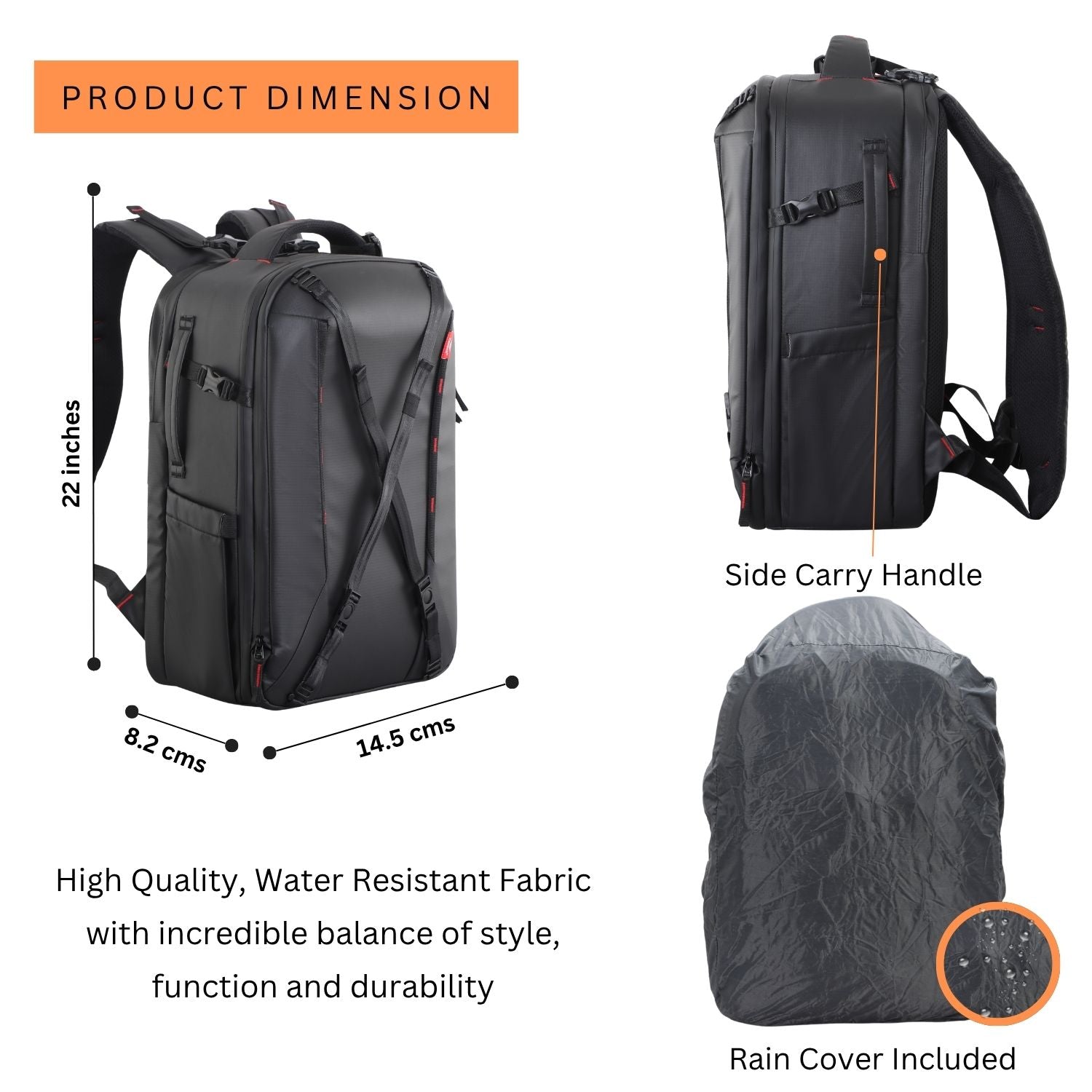 Kamron Tough BP Max Waterproof DSLR Backpack Camera Backpack