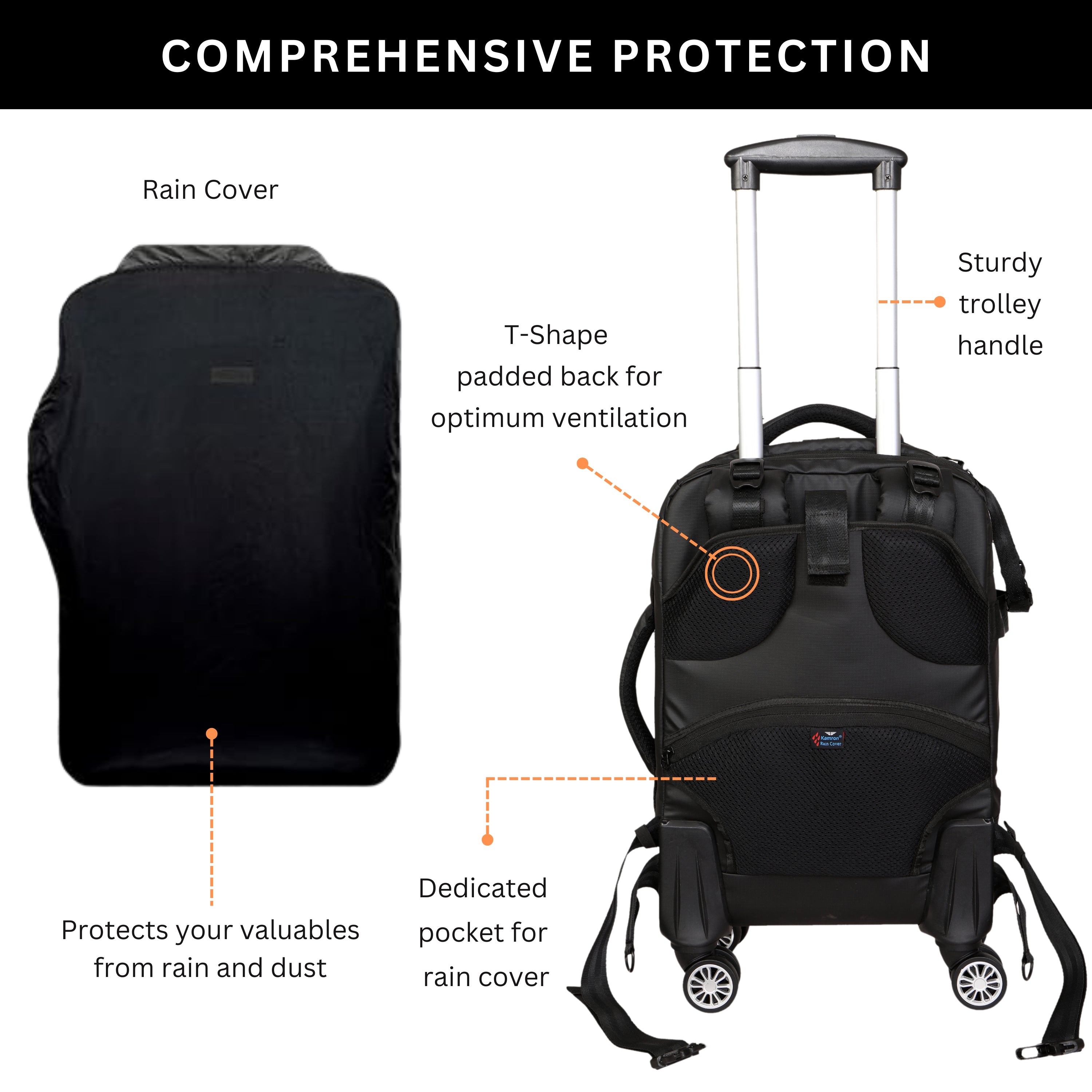 Kamron T-3 Trolley Backpack with Extension