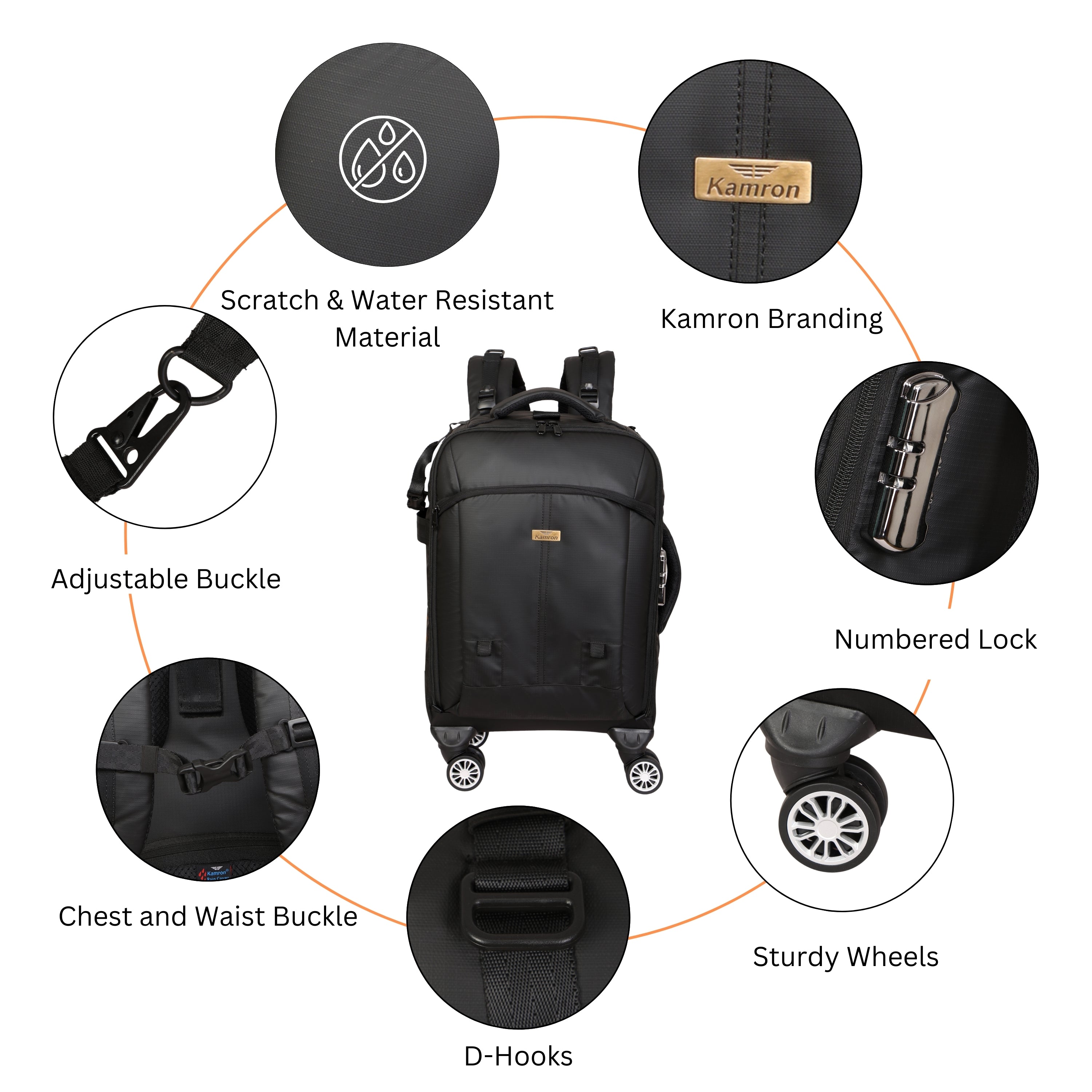 Kamron T-3 Trolley Backpack with Extension