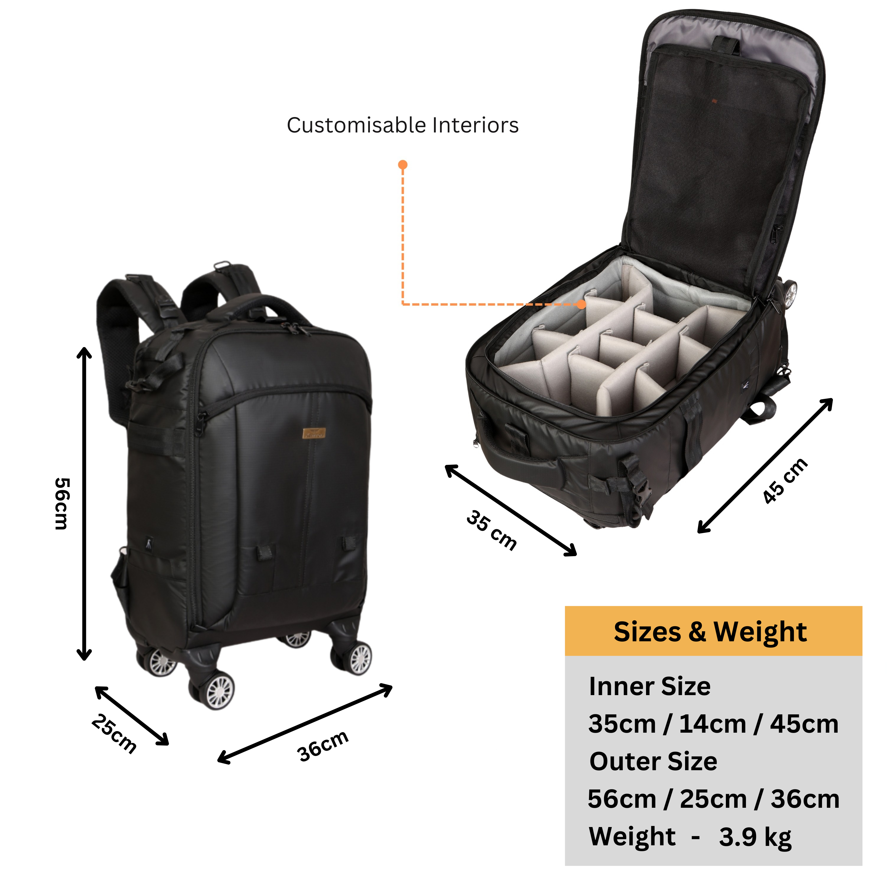 Kamron T-3 Trolley Backpack with Extension