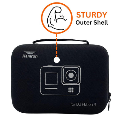 Kamron Action Camera Carrying Case for DJI OSMO Action 3 & Action 4