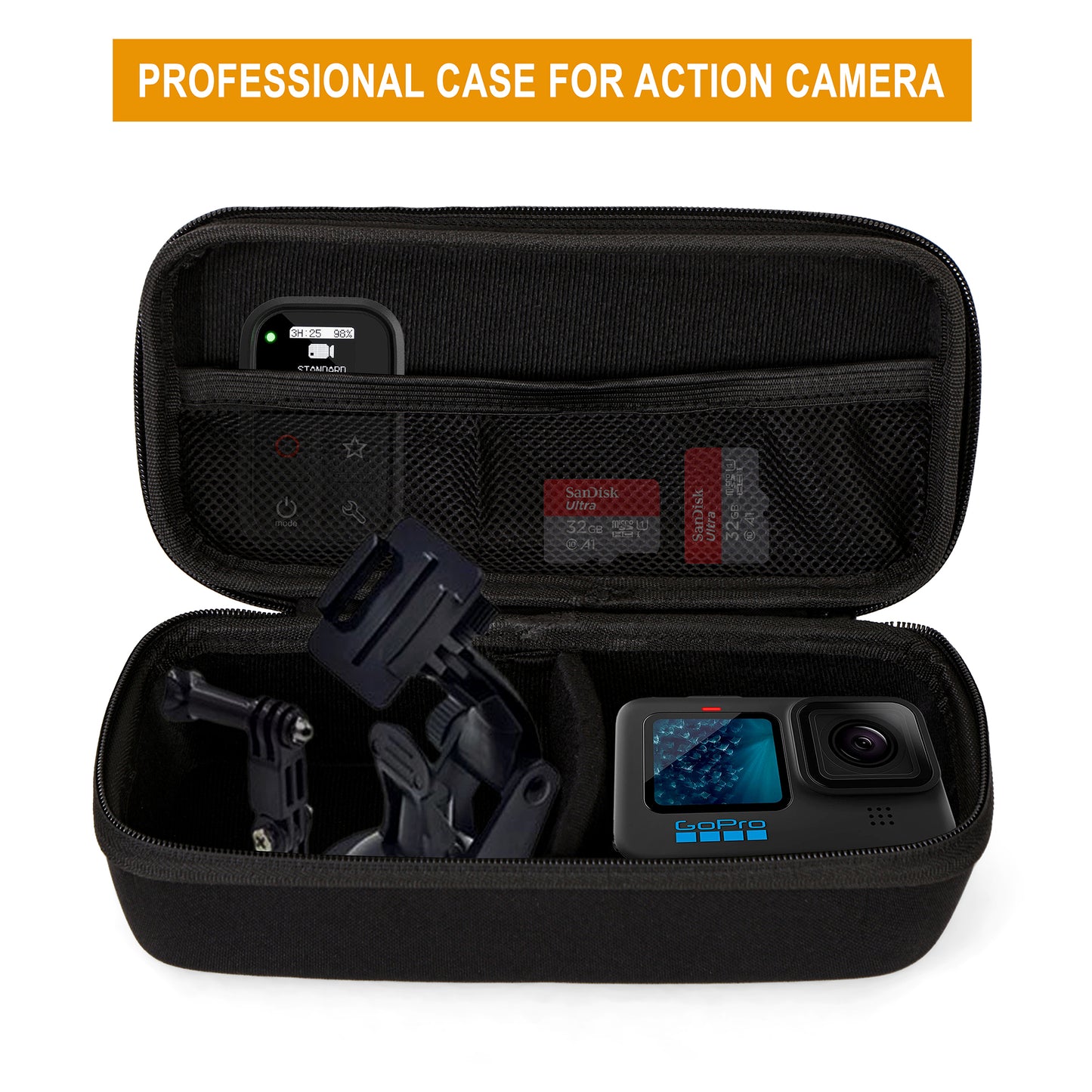 Kamron Action Camera Case Small Size for All Gopro Hero, DJI Osmo Action & Insta 360