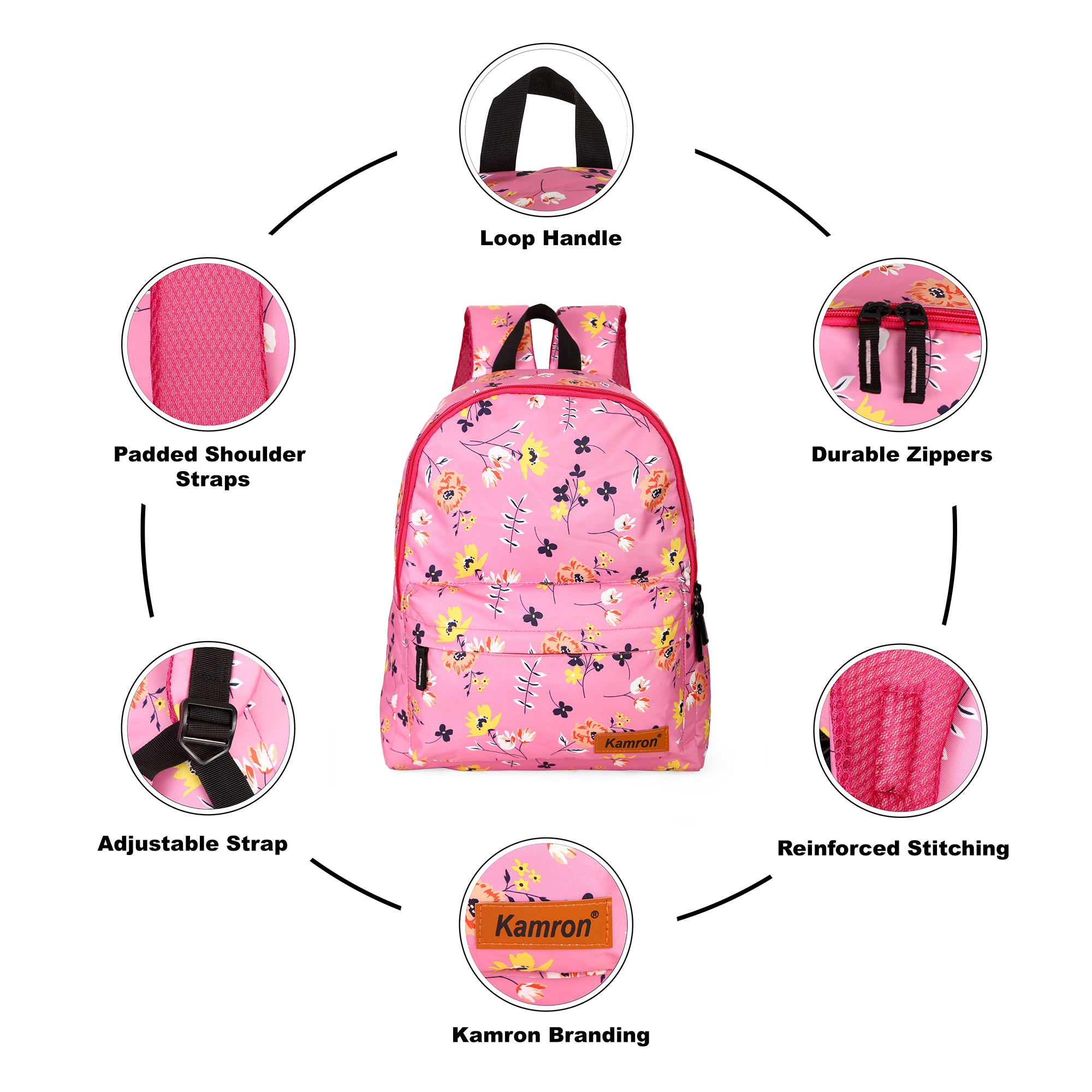 Kamron Series 1 Casual Backpack - 20 ltrs (Pink)