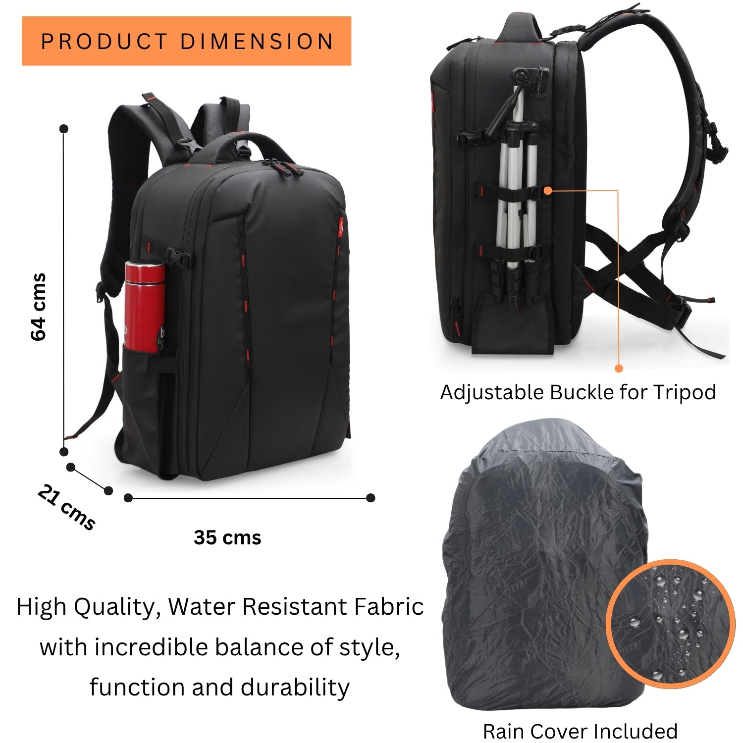 Kamron Tough BP Lite Waterproof DSLR Backpack Camera Backpack