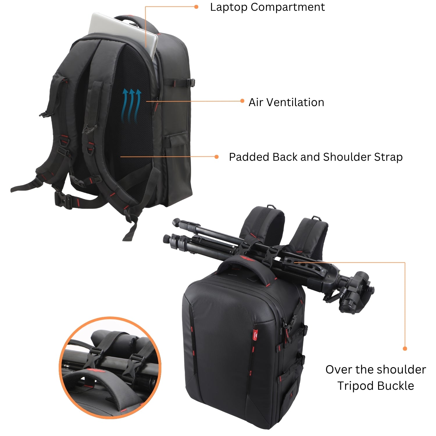 Kamron Tough BP Lite Waterproof DSLR Backpack Camera Backpack