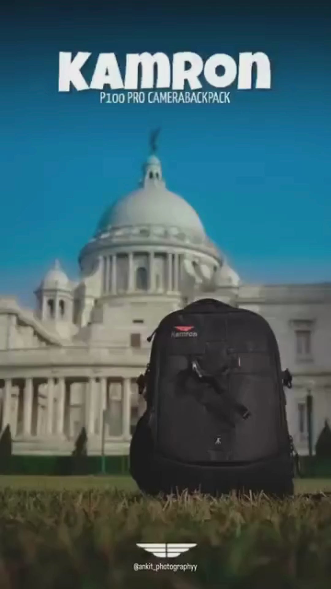Load video: Kamron P100 PRO Camera Backpack